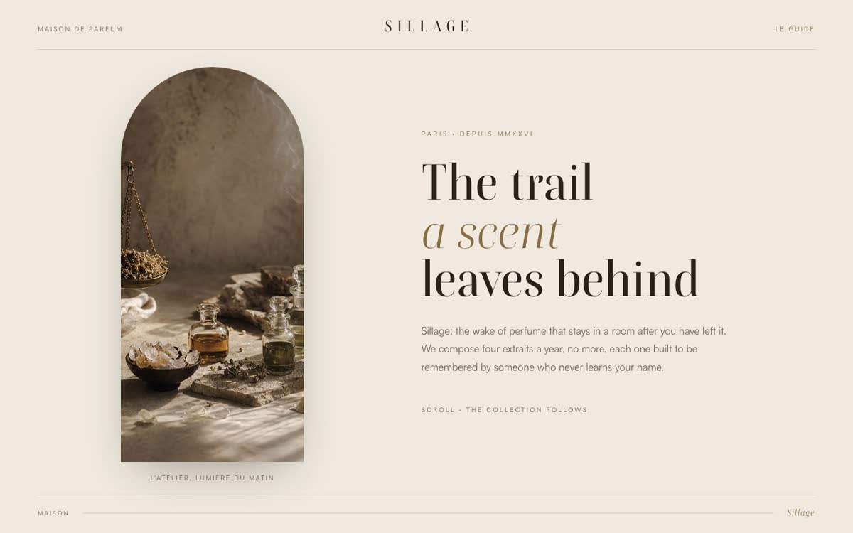 SILLAGE — perfume house that wears its scents